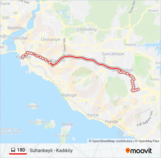 18D Bus Line Map