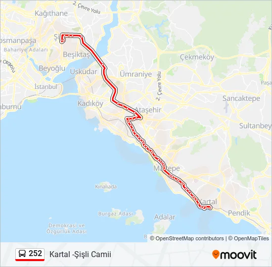 252 Bus Line Map