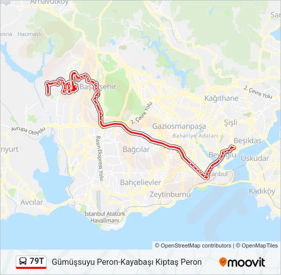 79T Bus Line Map