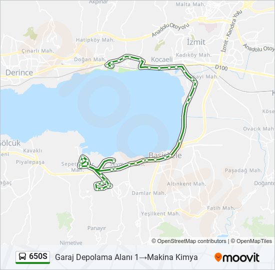 650S bus Line Map