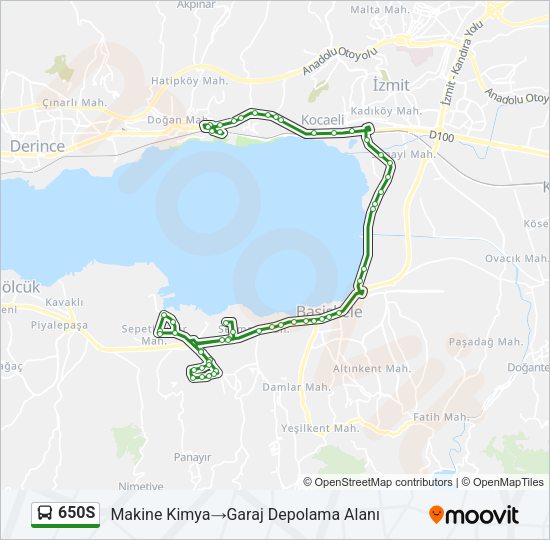 650S Bus Line Map