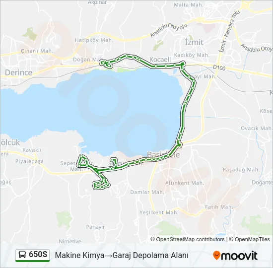 650S Bus Line Map