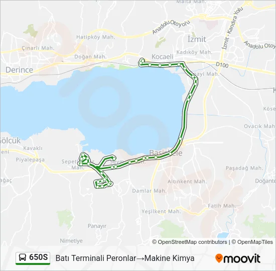 650S Bus Line Map