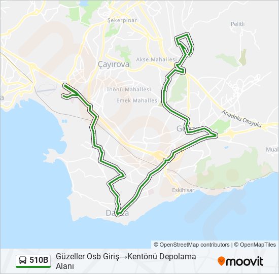 510B bus Line Map