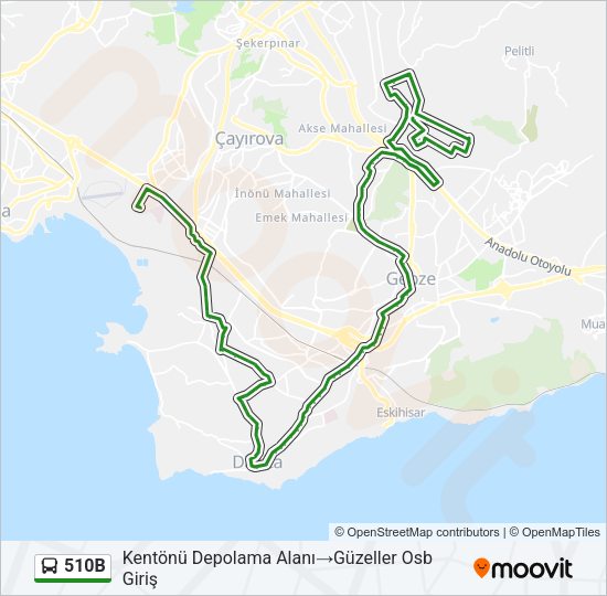 510B Bus Line Map