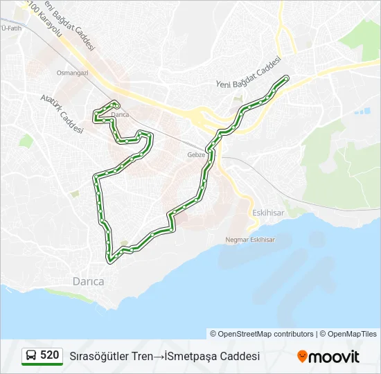 520 Bus Line Map