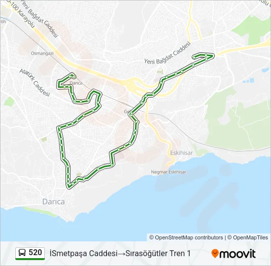 520 Bus Line Map