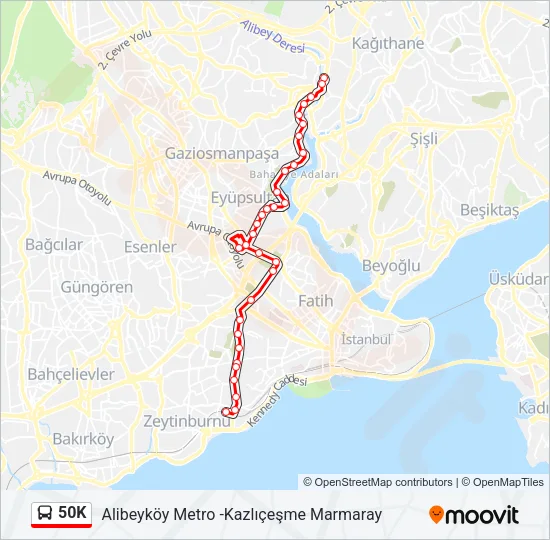 50K Bus Line Map