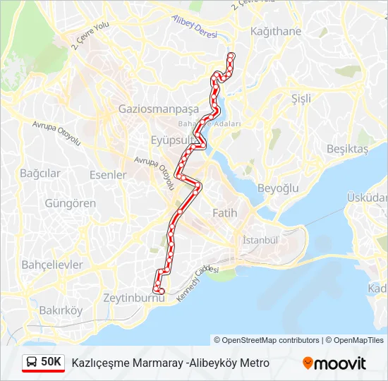 50K Bus Line Map