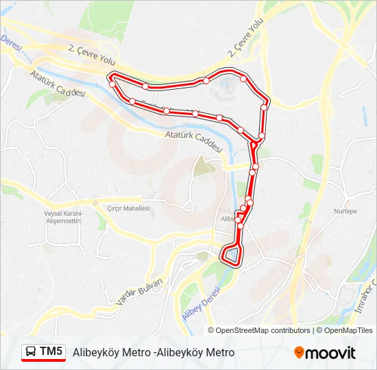 TM5 Bus Line Map