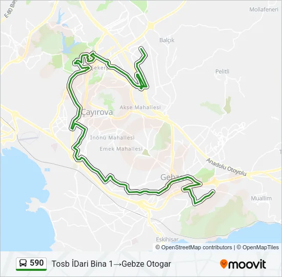 590 Bus Line Map