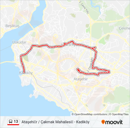 13 Bus Line Map