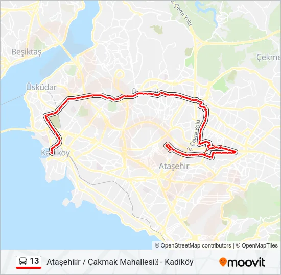 13 Bus Line Map