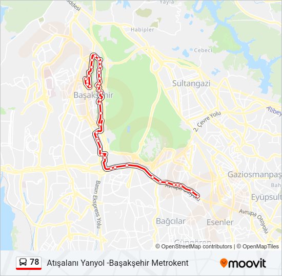78 Bus Line Map
