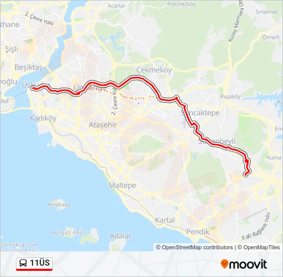 11ÜS Bus Line Map