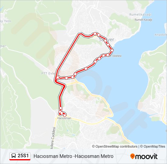 25S1 Bus Line Map