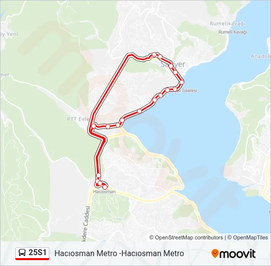 25S1 Bus Line Map