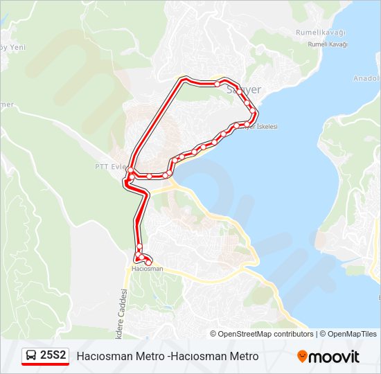 25S2 Bus Line Map