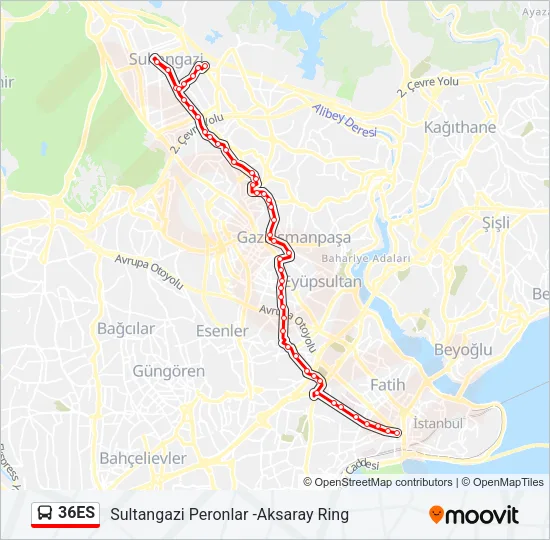 36ES Bus Line Map