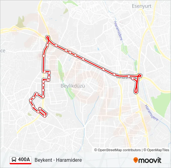 400A Bus Line Map