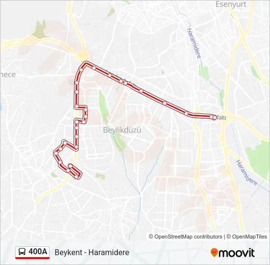 400A Bus Line Map
