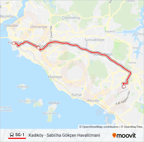 SG-1 Bus Line Map