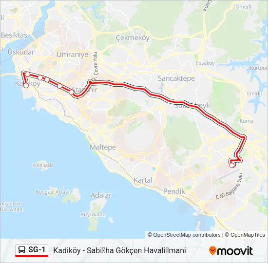 SG-1 Bus Line Map