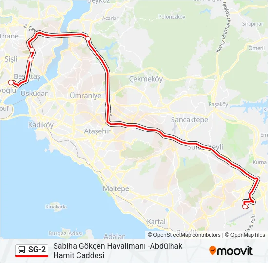 SG-2 Bus Line Map