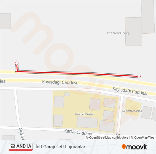 AND1A Bus Line Map