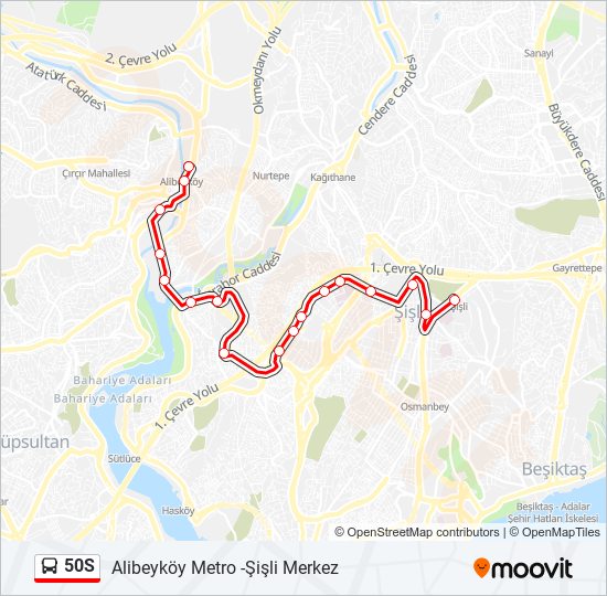 50S bus Line Map