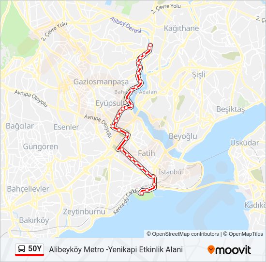 50Y bus Line Map