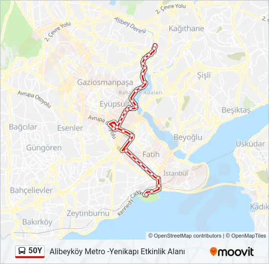 50Y Bus Line Map
