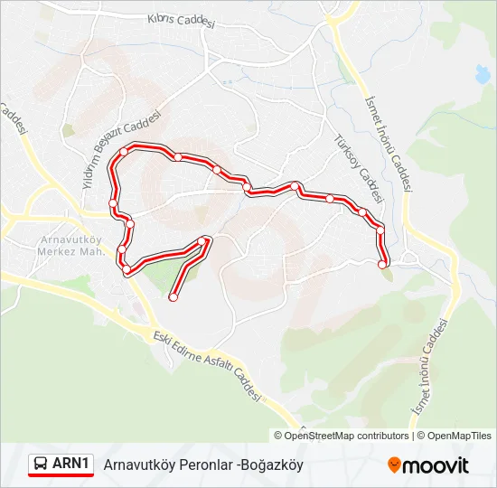 ARN1 Bus Line Map
