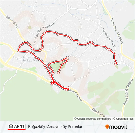 ARN1 Bus Line Map