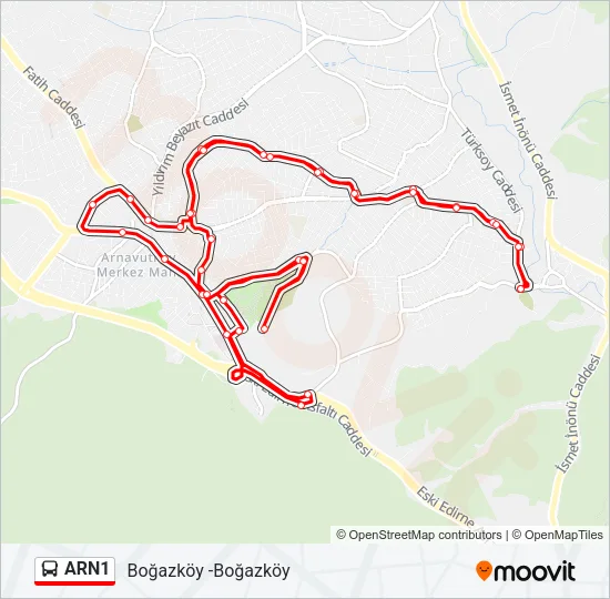 ARN1 Bus Line Map