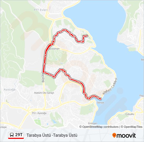 29T bus Line Map