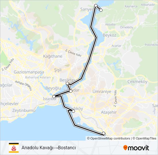 MEHTAP GEZISI Ferry Line Map