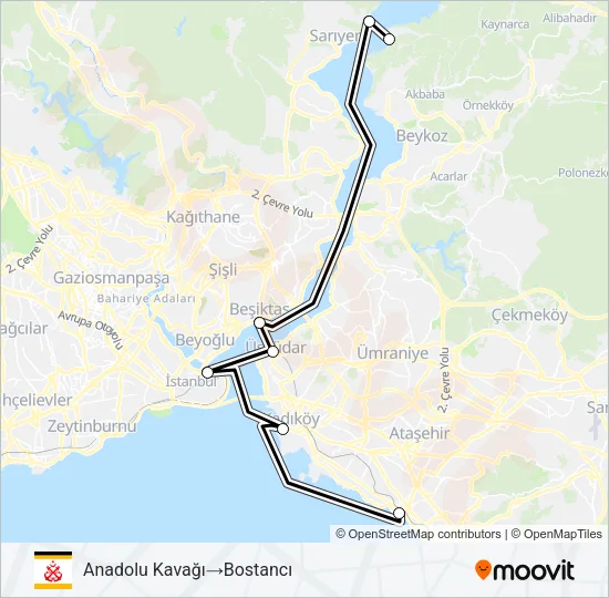 MEHTAP GEZISI Ferry Line Map