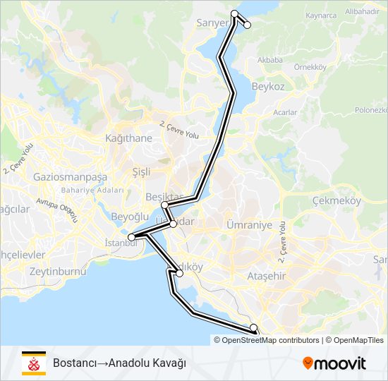 MEHTAP GEZISI Ferry Line Map