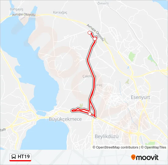 HT19 Bus Line Map