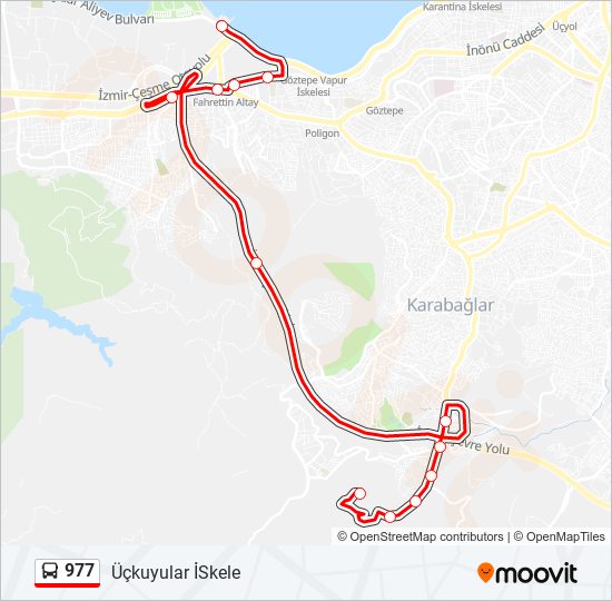 977 bus Line Map