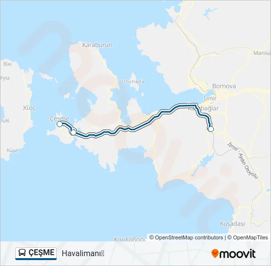 ÇEŞME Bus Line Map