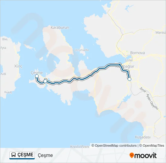 ÇEŞME Bus Line Map