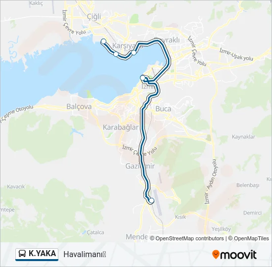 K.YAKA Bus Line Map