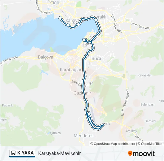 K.YAKA Bus Line Map