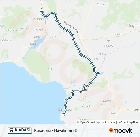 K.ADASI Bus Line Map