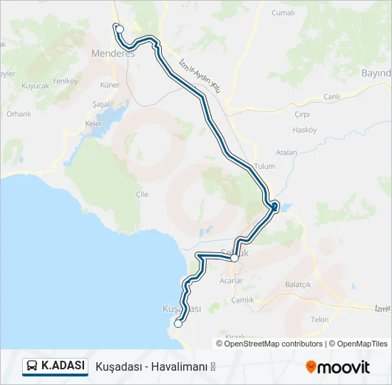 K.ADASI Bus Line Map