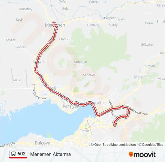 602 Bus Line Map