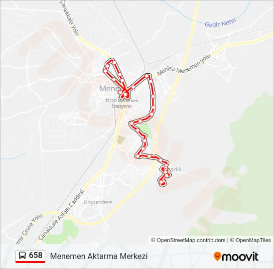 658 Bus Line Map