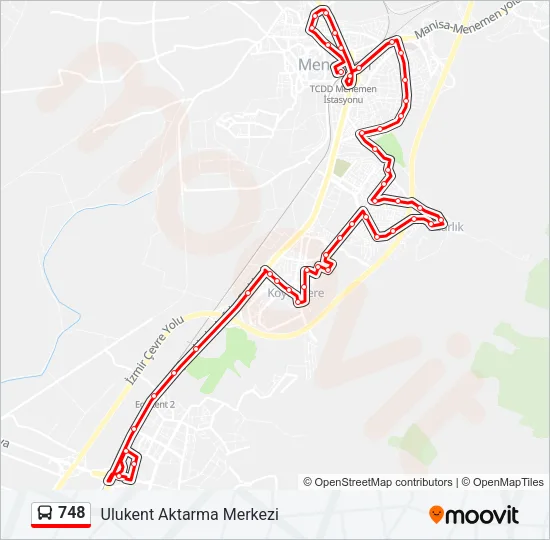 748 Bus Line Map
